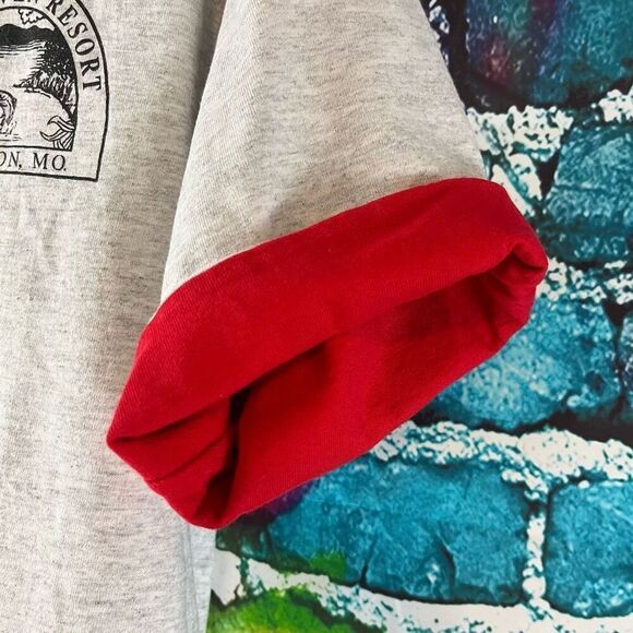 Vintage Signal Sports Single Stitch Roll Sleeve T-Shirt Branson MO Blue Haven Re - Picture 3 of 7